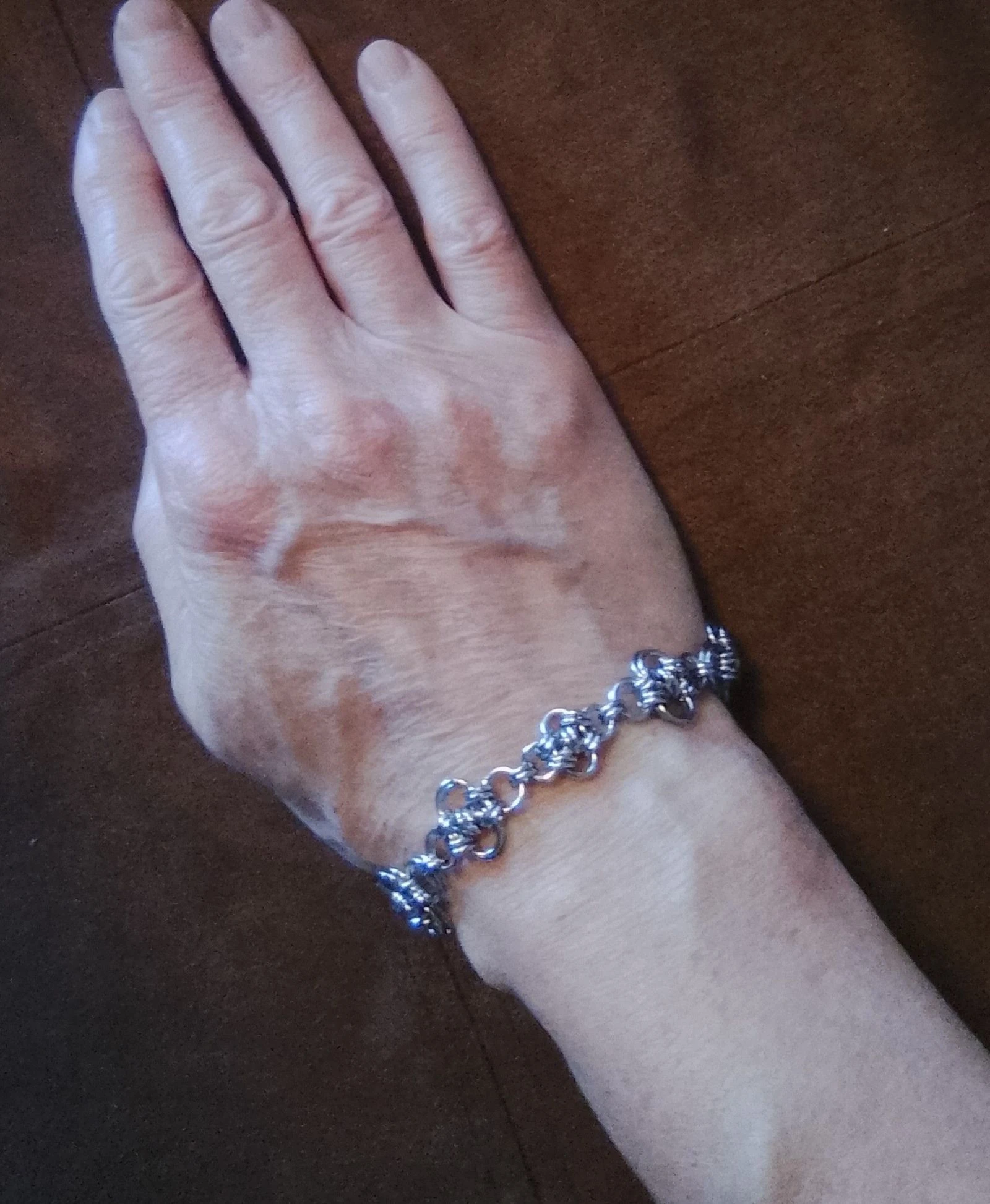 Bracelet unisexe chainmail japonais décroissant